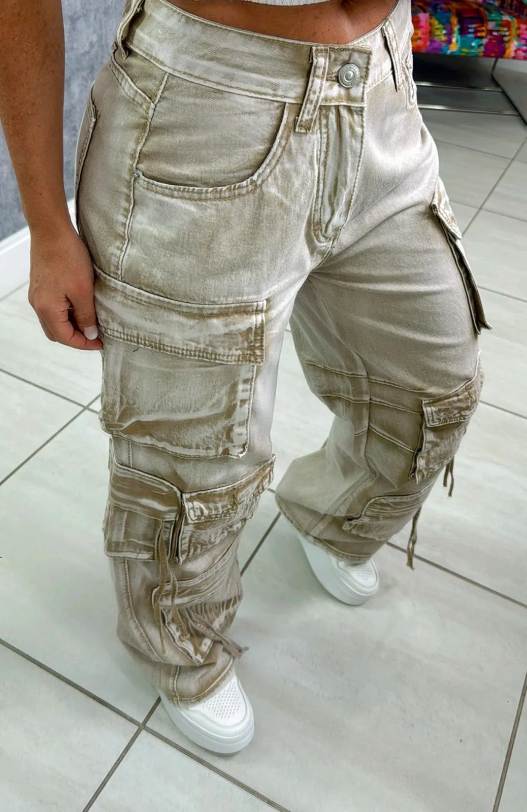 3696 Washed cargo pants