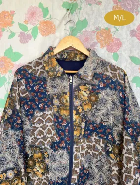 90's Printed Thin Bomber