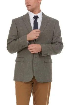 Adam Baker Men's Single Breasted Modern Fit Blazer/Sport Coat - Olive