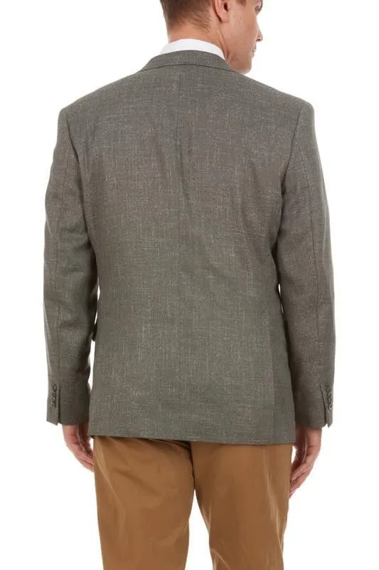 Adam Baker Men's Single Breasted Modern Fit Blazer/Sport Coat - Olive