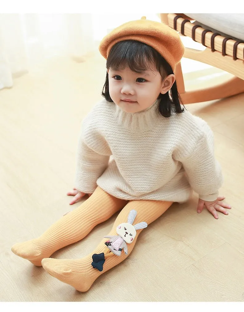 Baby/Toddler Girl 3D Bunny Design Warm Leggings