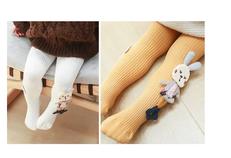 Baby/Toddler Girl 3D Bunny Design Warm Leggings