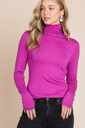 Be Still My Heart Essential Cowl Neck in Magenta