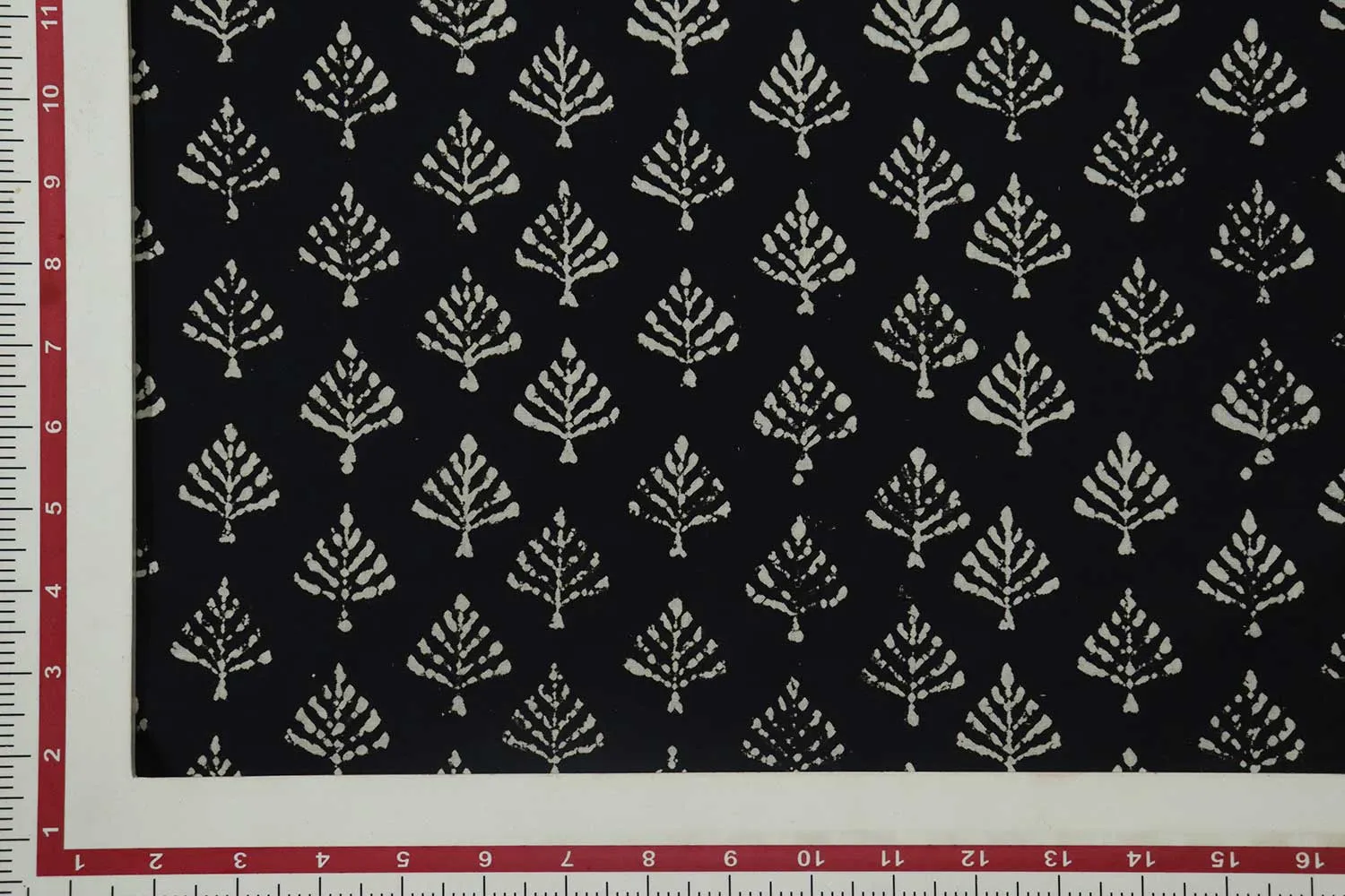 Black & White Motifs Block Printed Cotton Fabric