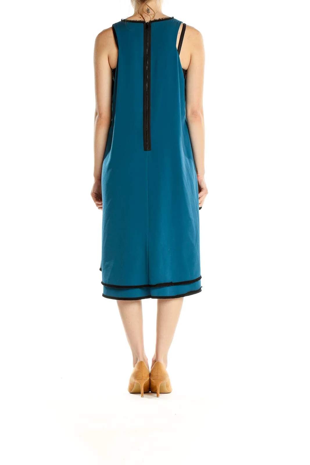 Blue Classic Drop Waist Dress