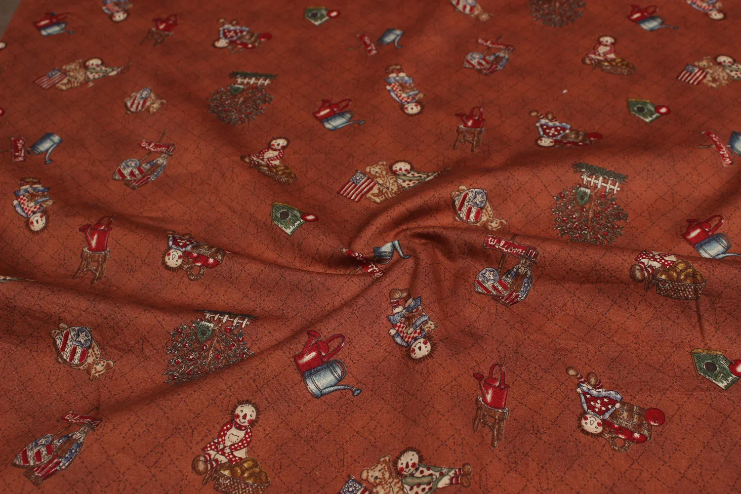 Brown Cotton Poplin Fabric