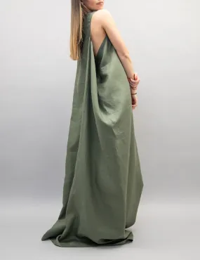 Casual Green Kaftan Dress