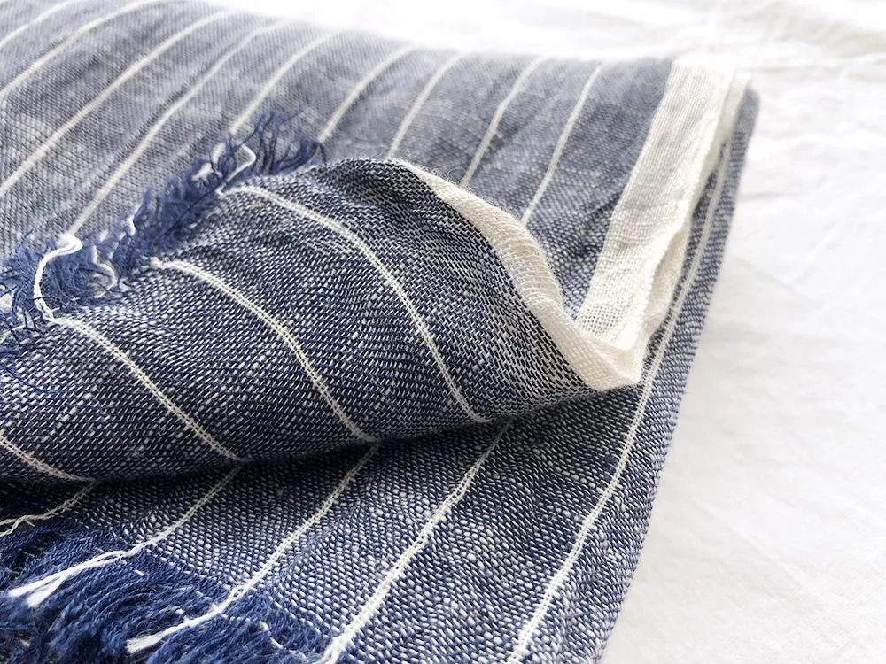 Casual Linen Stripe Scarf