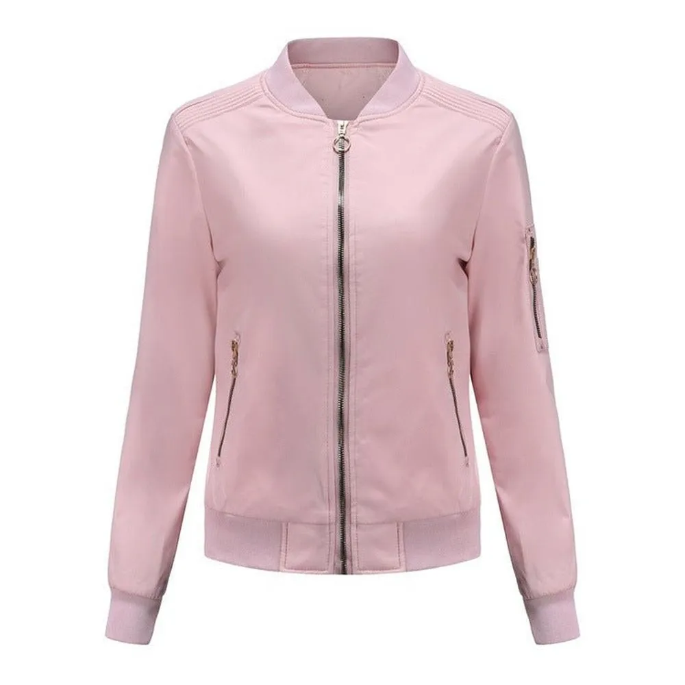 Casual Thin Polyester Jacket For Women