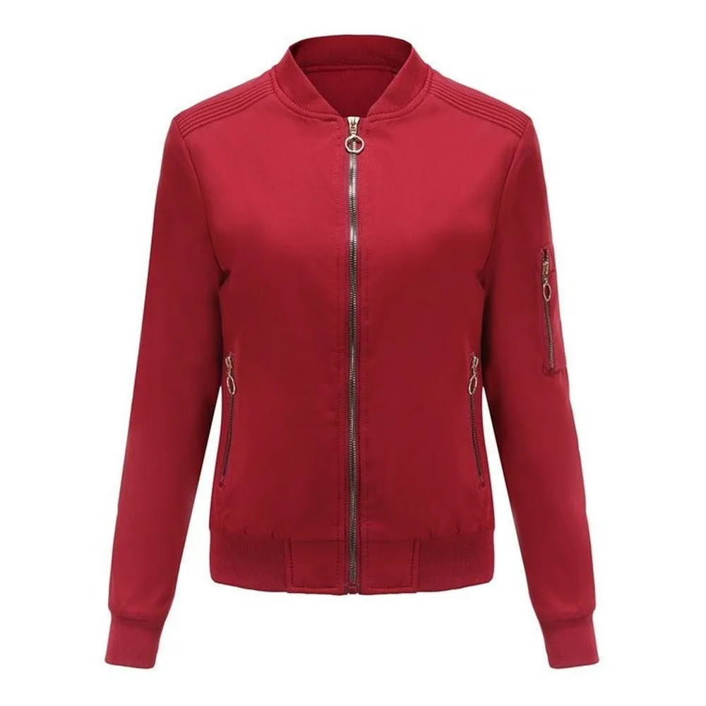 Casual Thin Polyester Jacket For Women