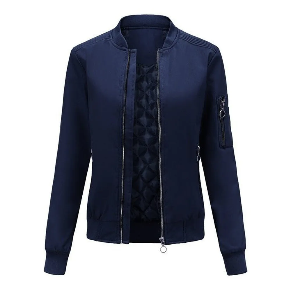 Casual Thin Polyester Jacket For Women