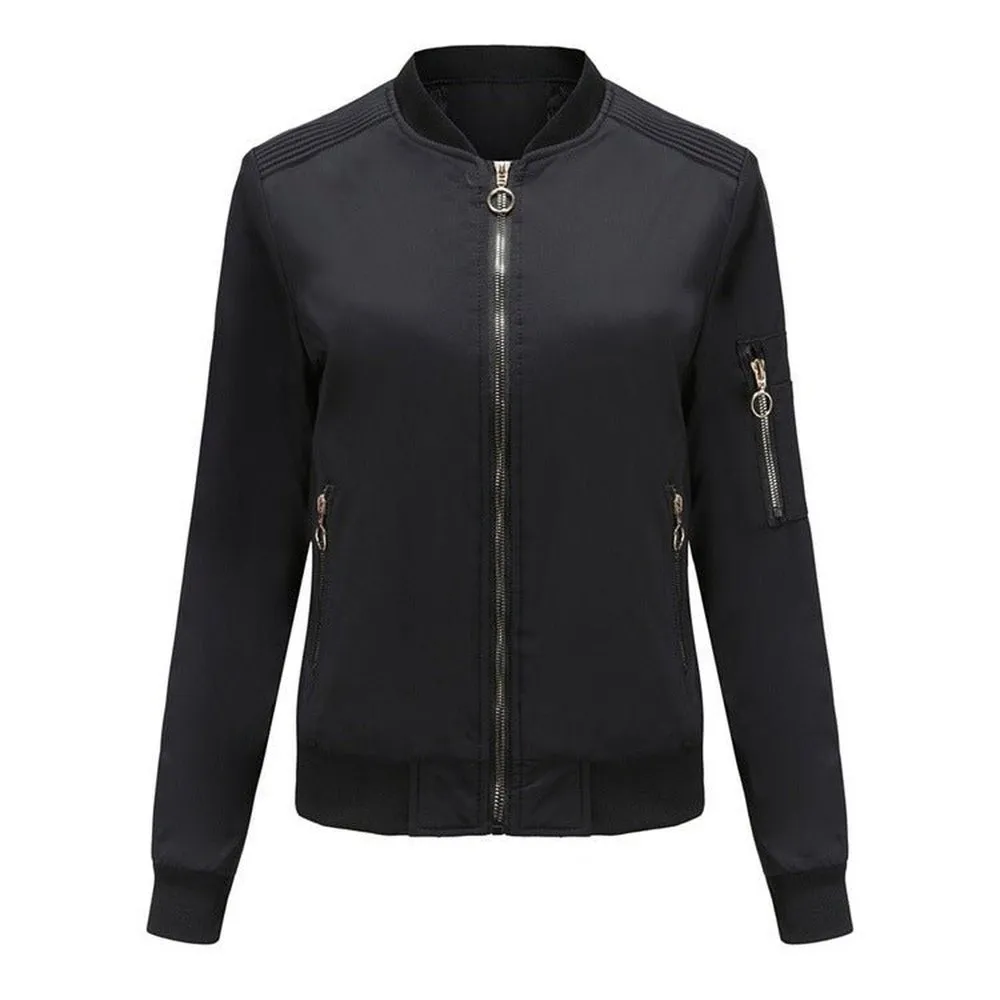 Casual Thin Polyester Jacket For Women