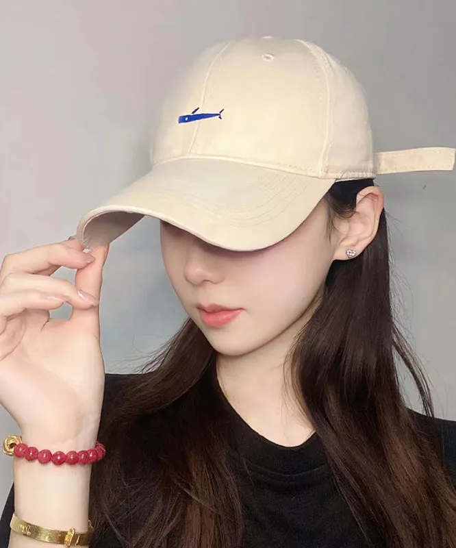 Chic Beige Embroideried Patchwork Baseball Cap Hat LY537