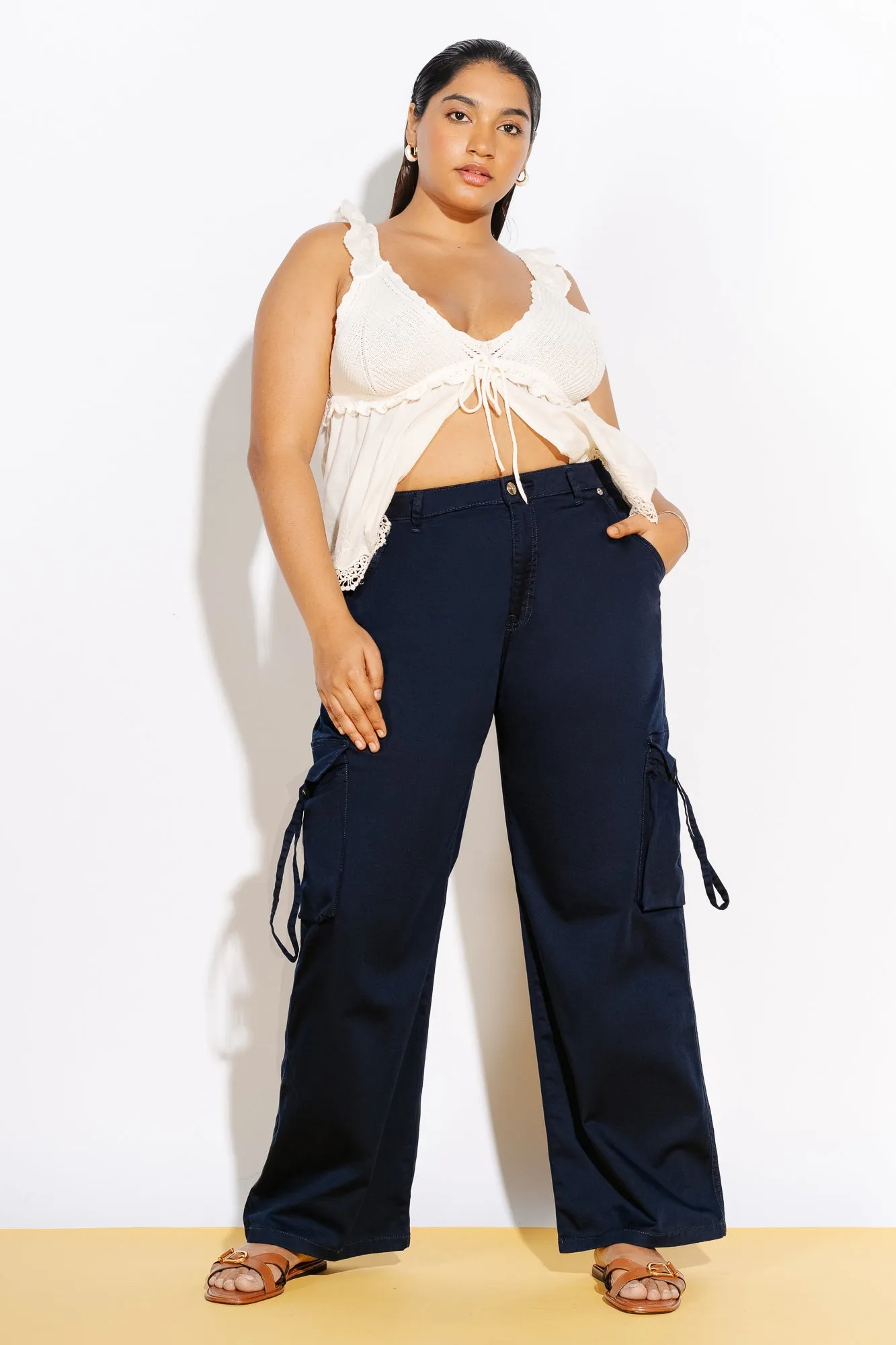 Curve Regal Blue Cargo Pants