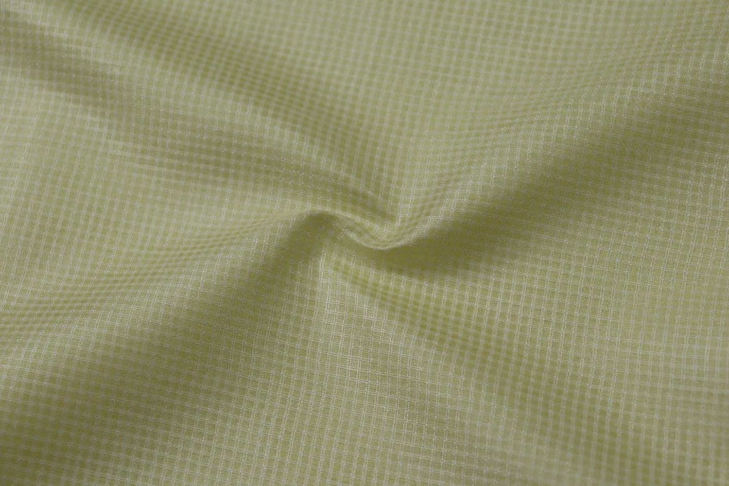 Dark Cream Checks Cotton Handspun Fabric