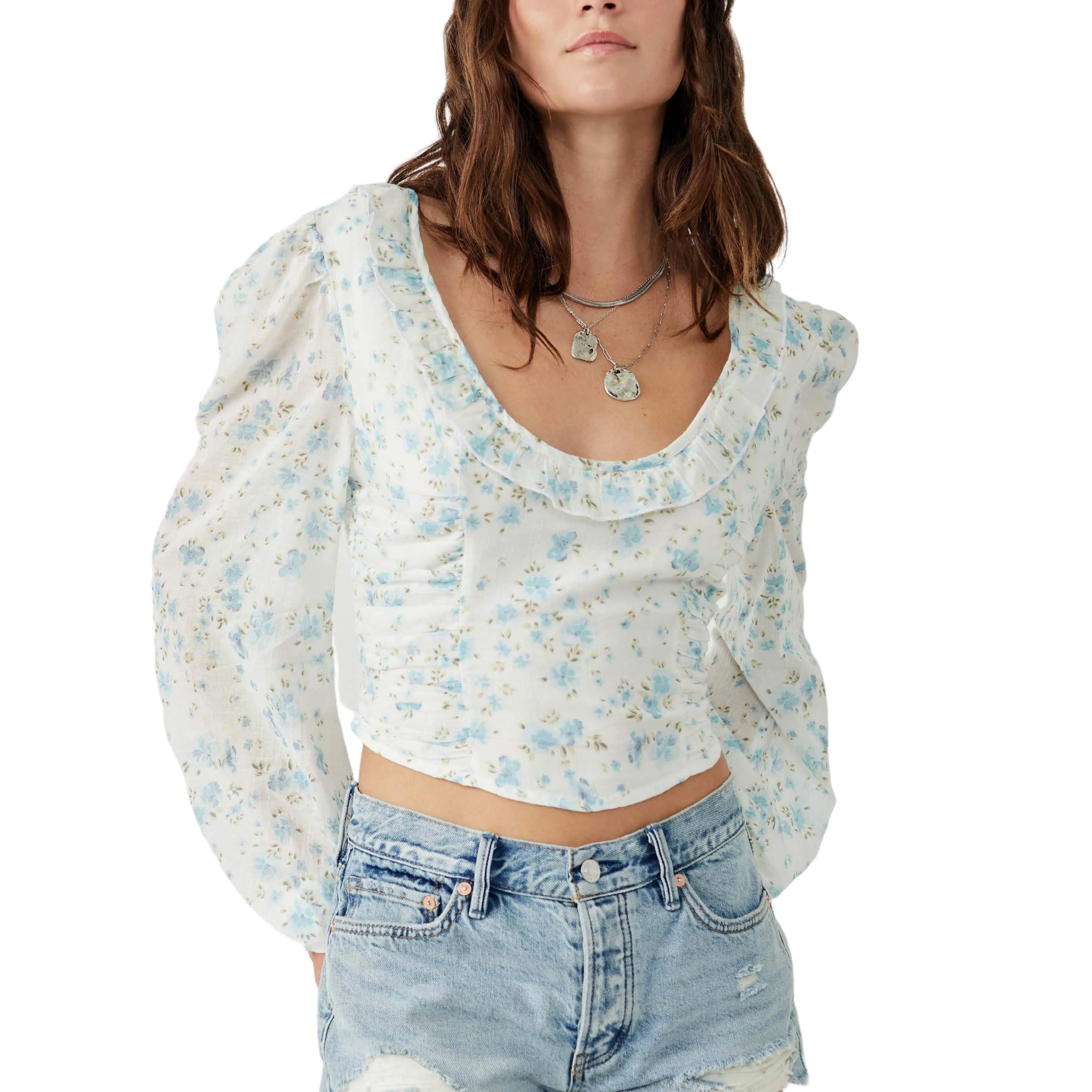 Free People Another Life Printed Top