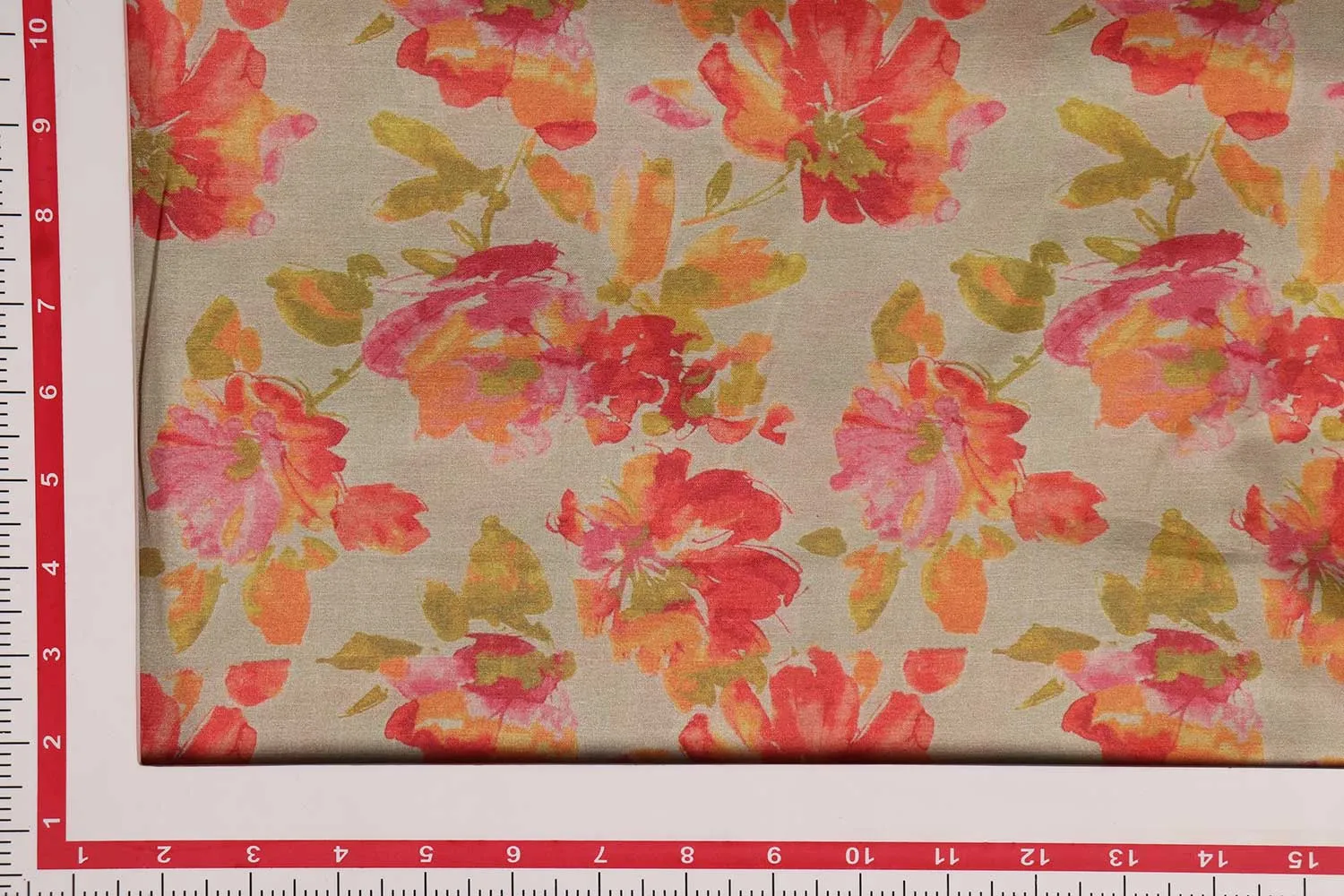 Golden Beige Printed Tussar Impression Fabric