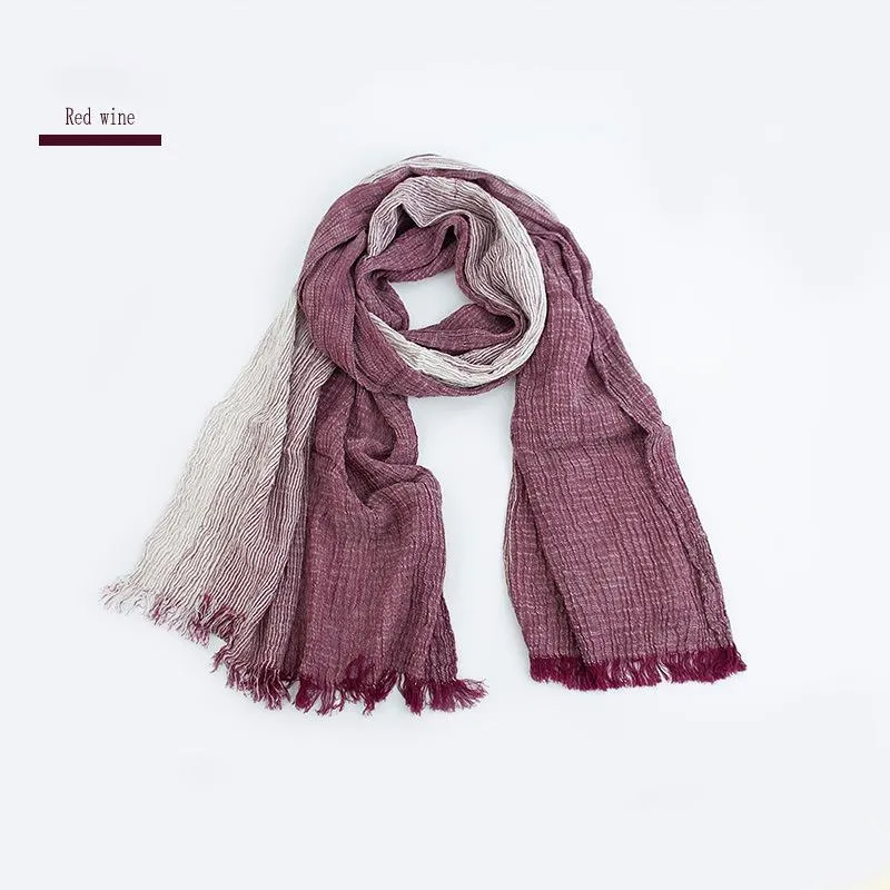 Gradual change in striped Cotton Scarf