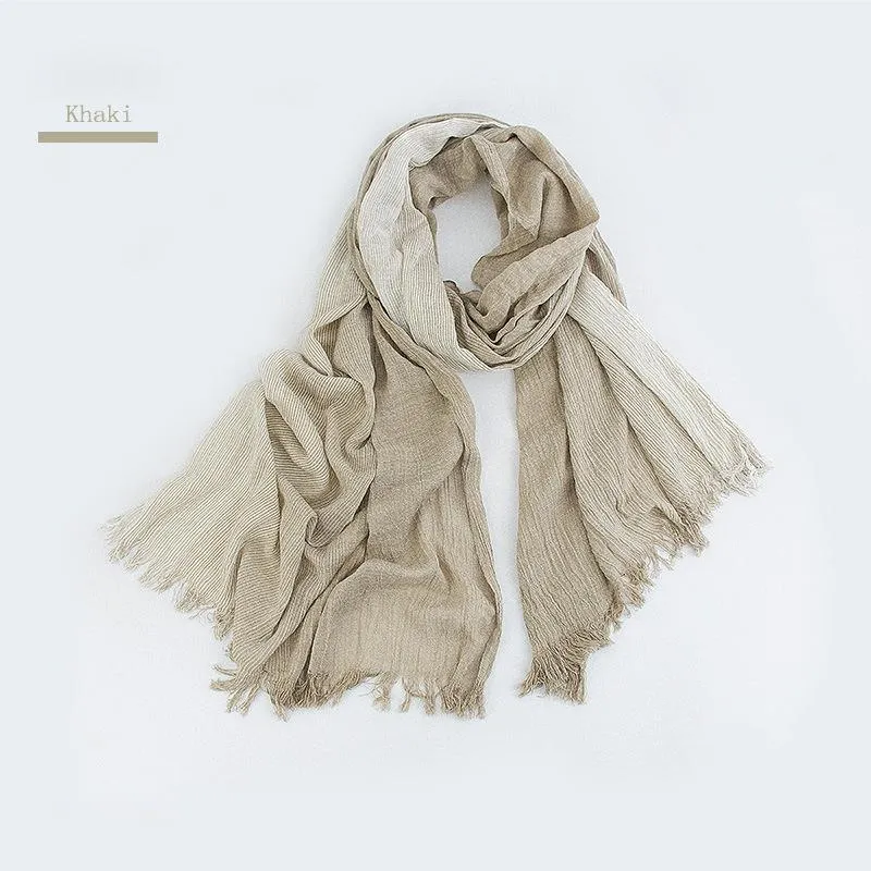 Gradual change in striped Cotton Scarf