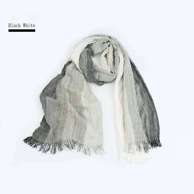 Gradual change in striped Cotton Scarf