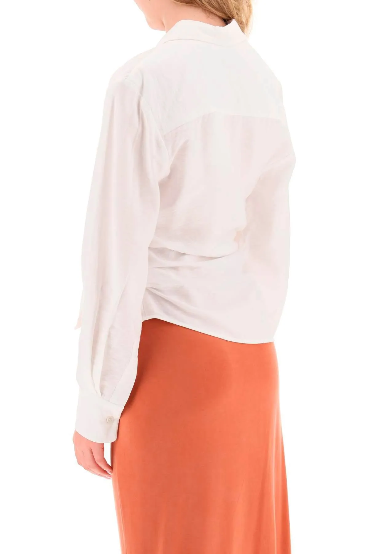 Jacquemus La Chemise Bahia Draped Blouse