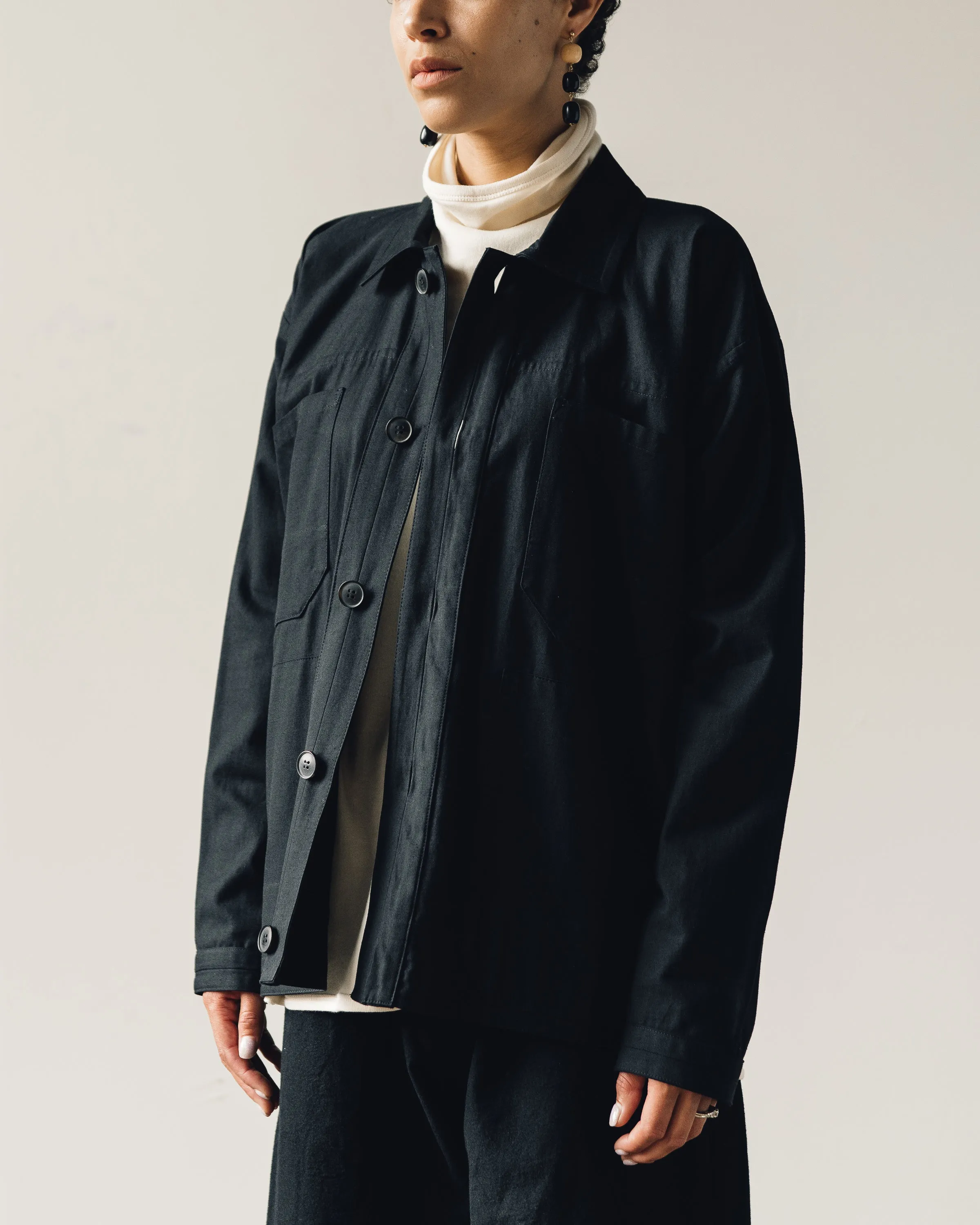 Jan-Jan Van Essche Jacket #30, Black Soft Twill