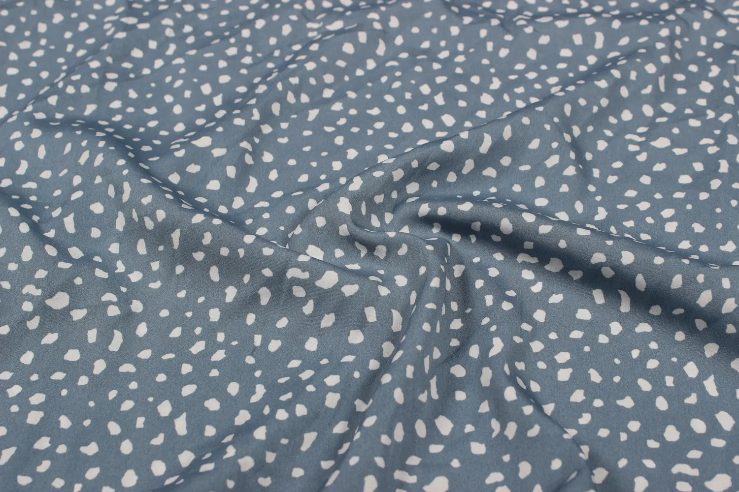 Light Grey Printed Crepe Fabric