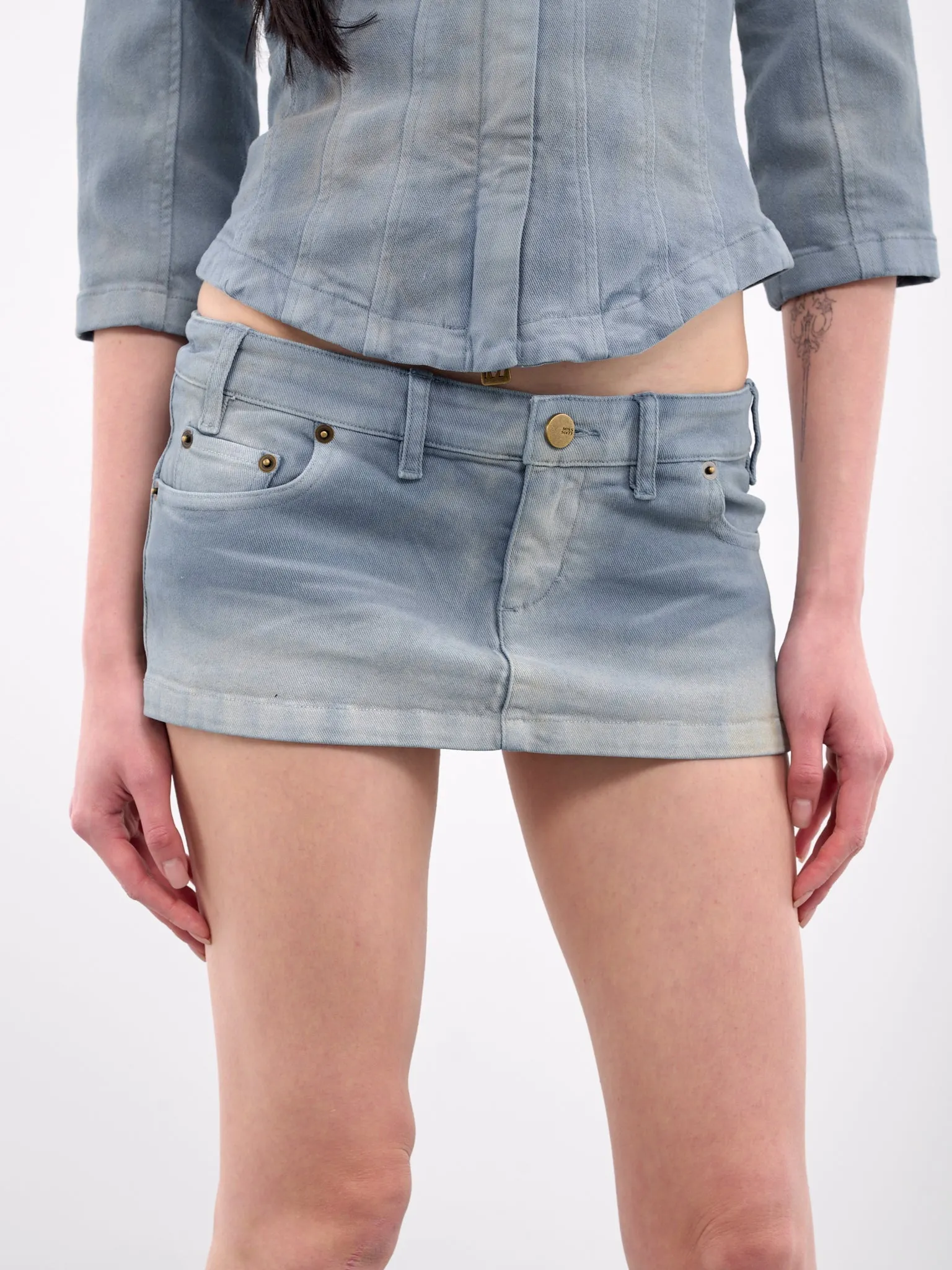 Mowalola Ultra Mini Denim Skirt (6L4KJ5840000-BLUE)