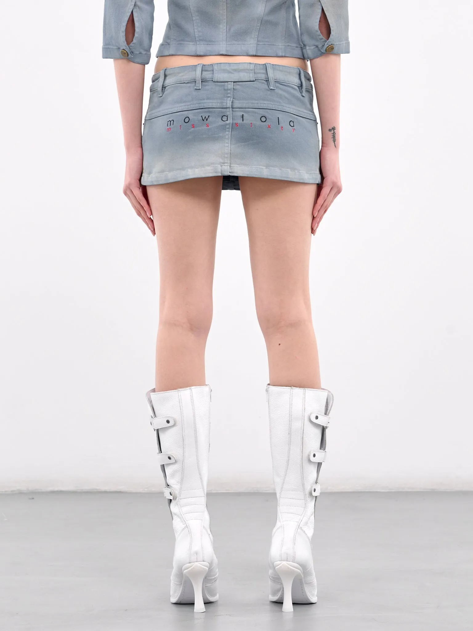 Mowalola Ultra Mini Denim Skirt (6L4KJ5840000-BLUE)