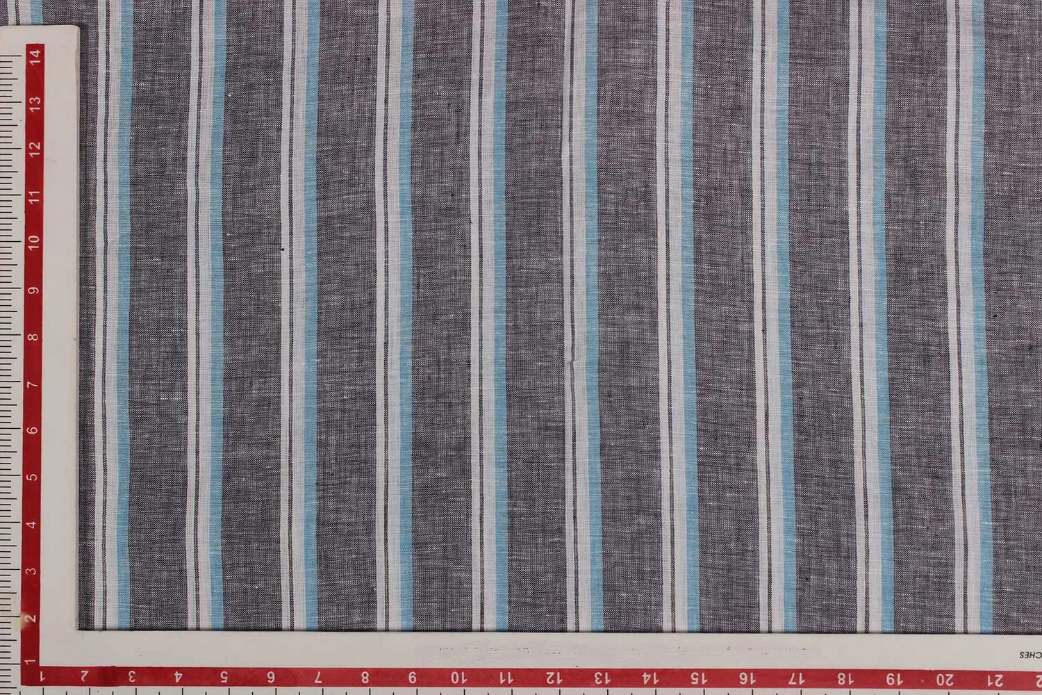 Multicolor Stripes Linen Chambray Fabric