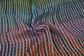 Multicolour Printed Silk Organza Fabric