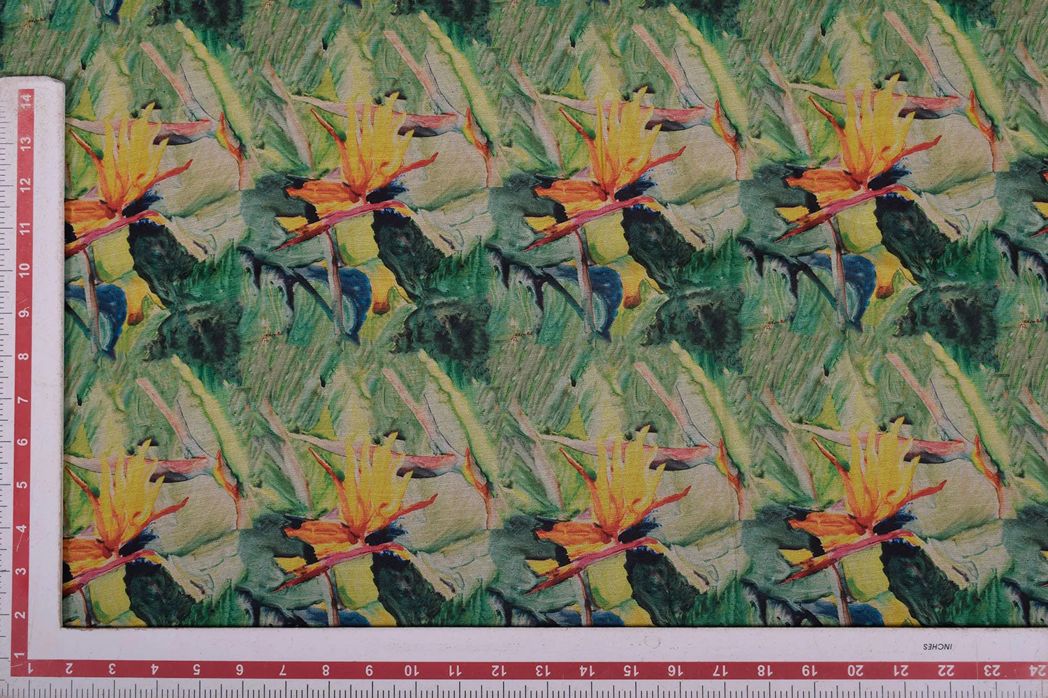 Multicolour Printed Tussar Impression Fabrics Fabric