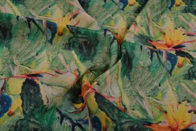 Multicolour Printed Tussar Impression Fabrics Fabric