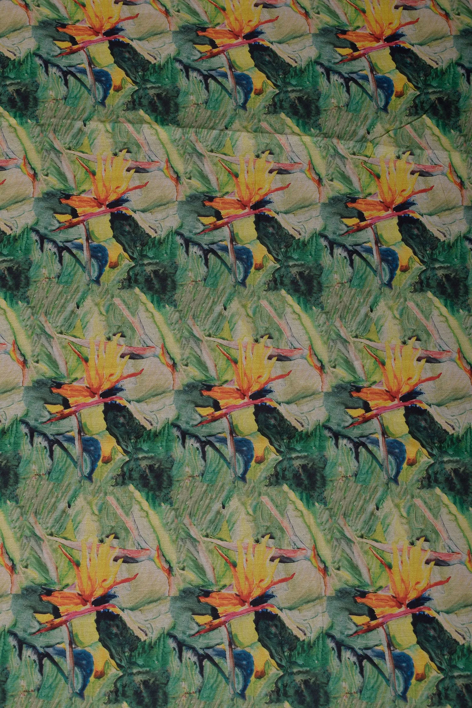 Multicolour Printed Tussar Impression Fabrics Fabric