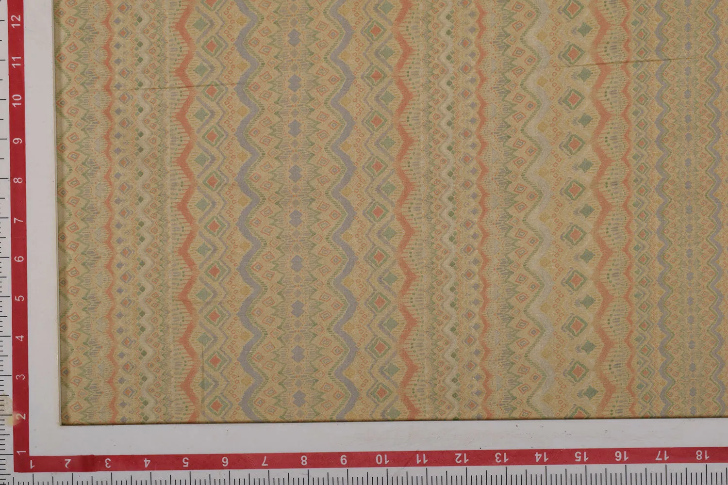 Mustard Yellow Printed Cotton Cambric Fabric