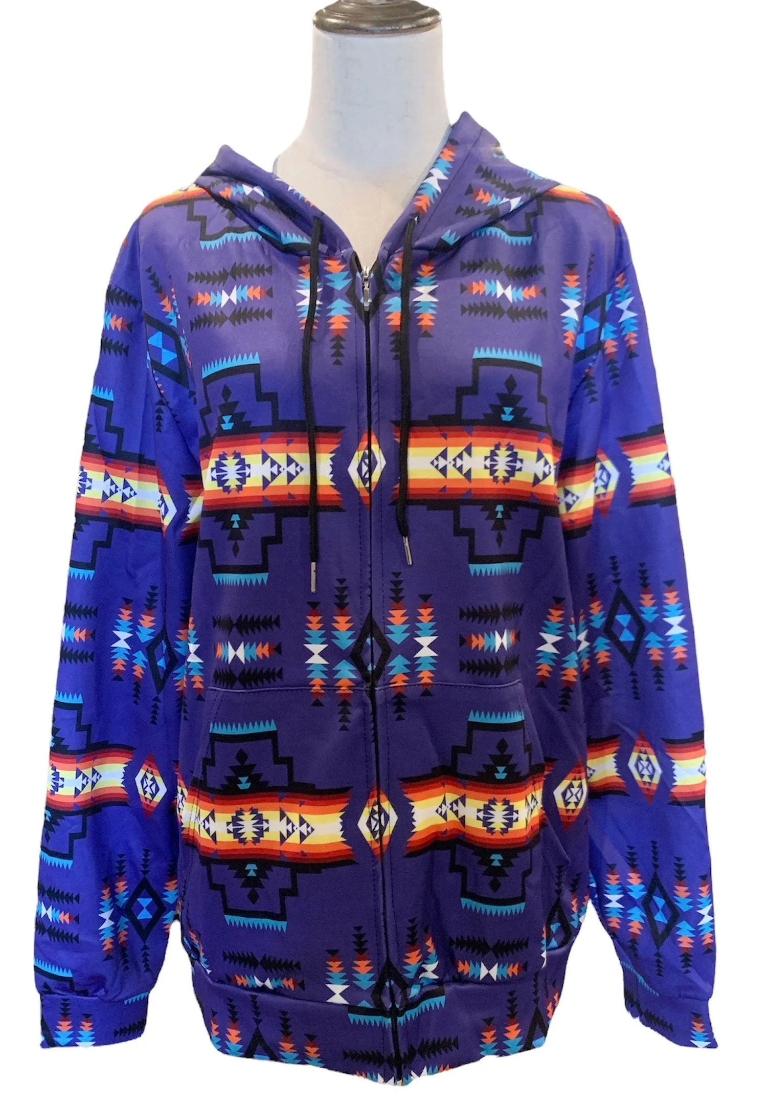 Native American Style Design Zipper Jacket