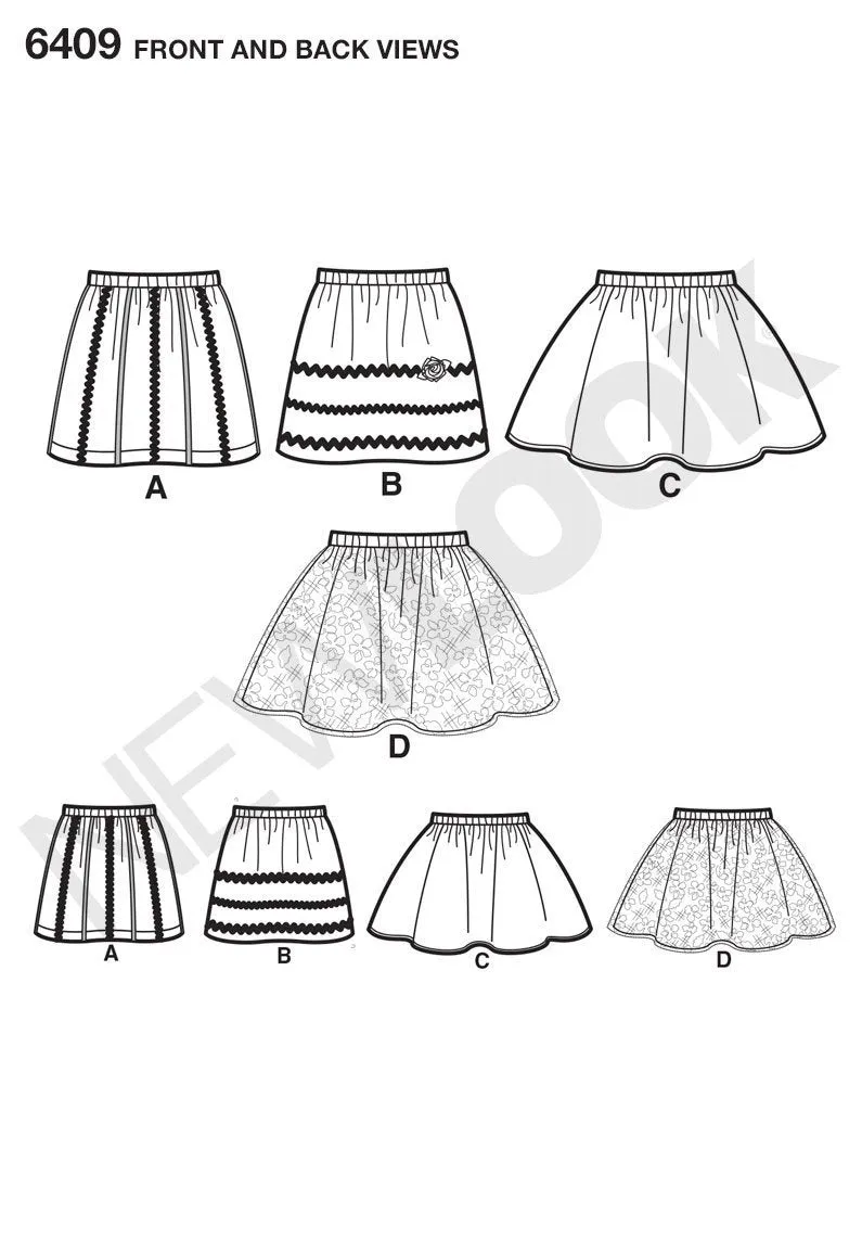 NL6409 Child's Pull-On Skirts