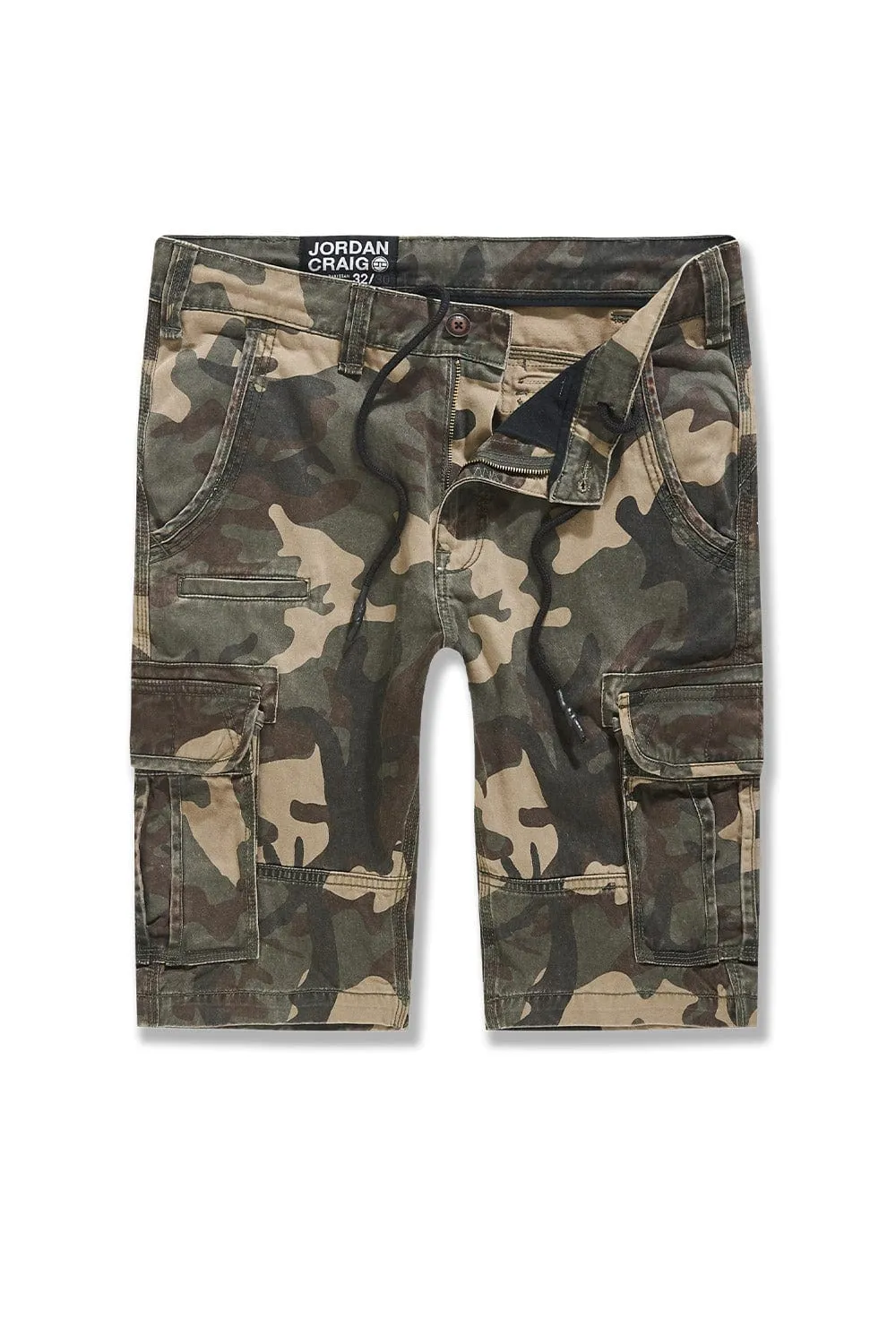 OG - Xavier Camo Cargo Shorts (Woodland)