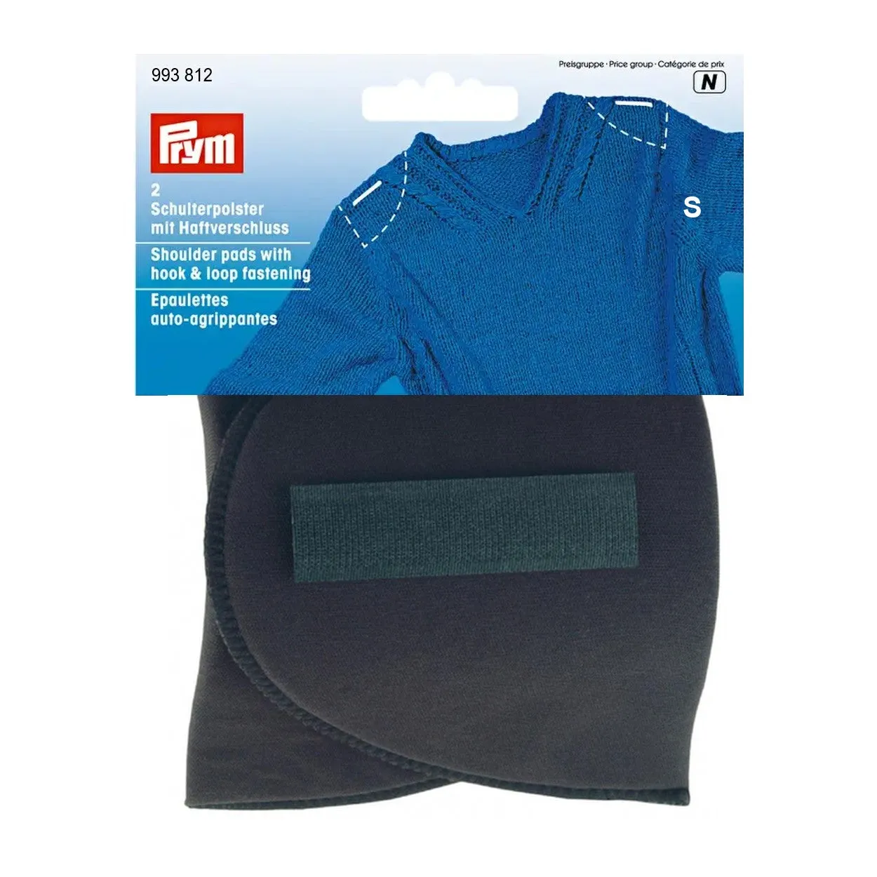 Prym Set In Shoulder Pads Hook and Loop type