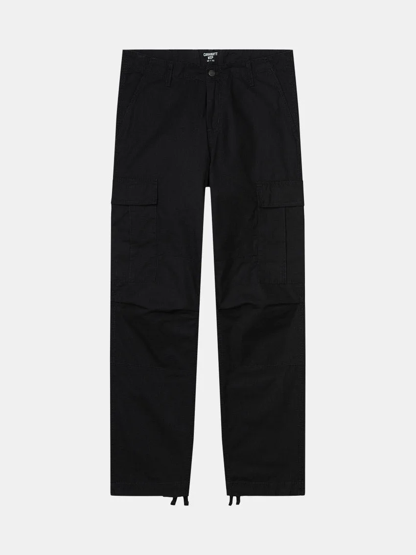 Regular Cargo Pants Black Rinsed