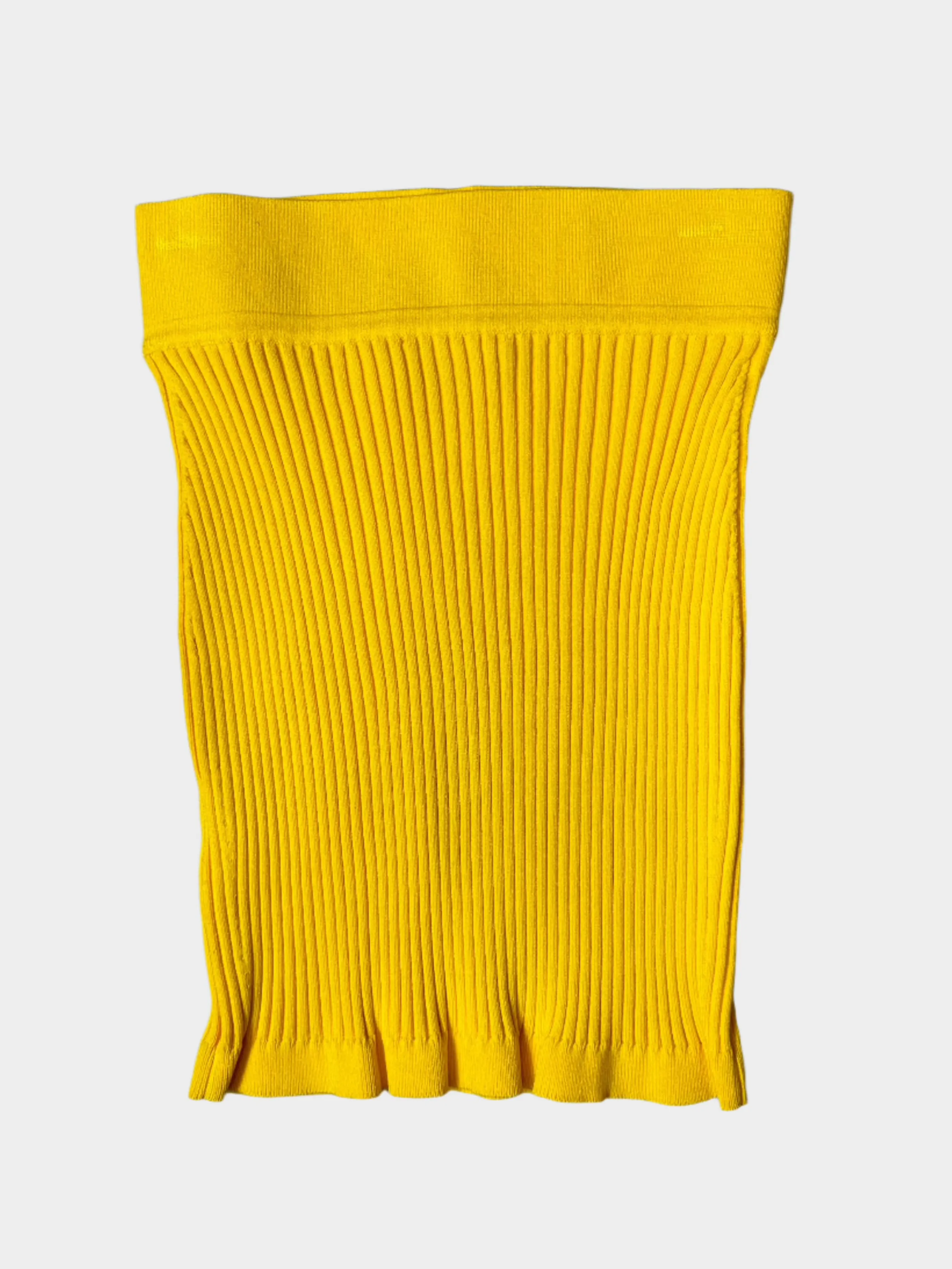 Ribbed Yellow Skirt