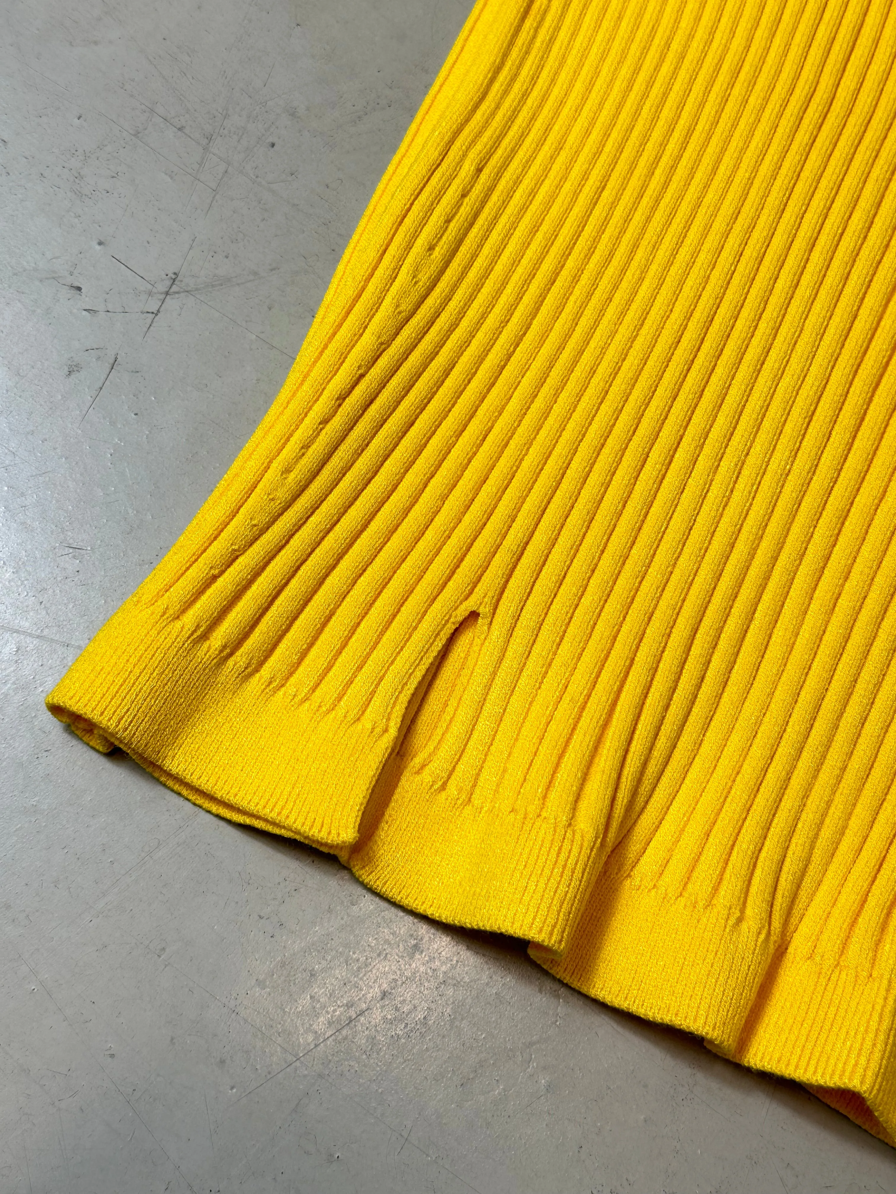 Ribbed Yellow Skirt