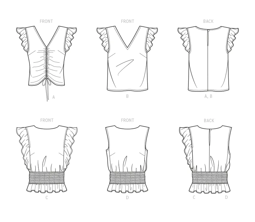 Simplicity Sewing Pattern 9605 Misses' Tops