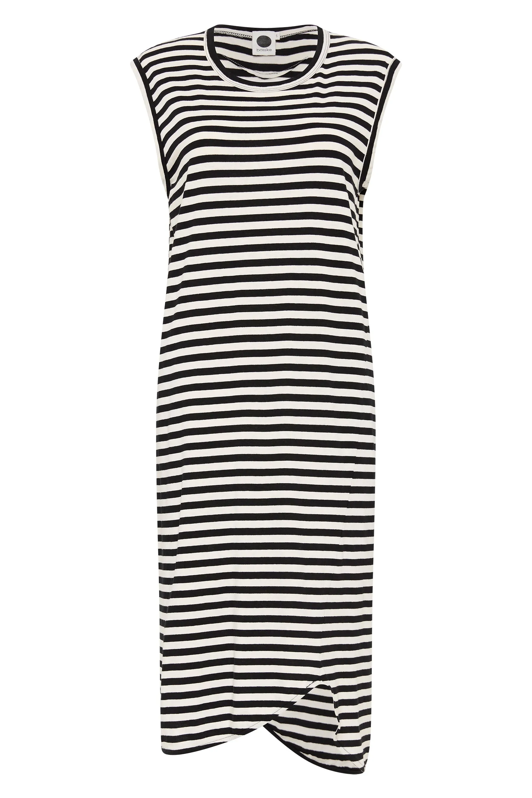 stripe slim muscle tank dress