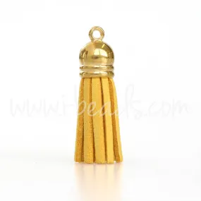 Suede tassel yellow 36mm (1)