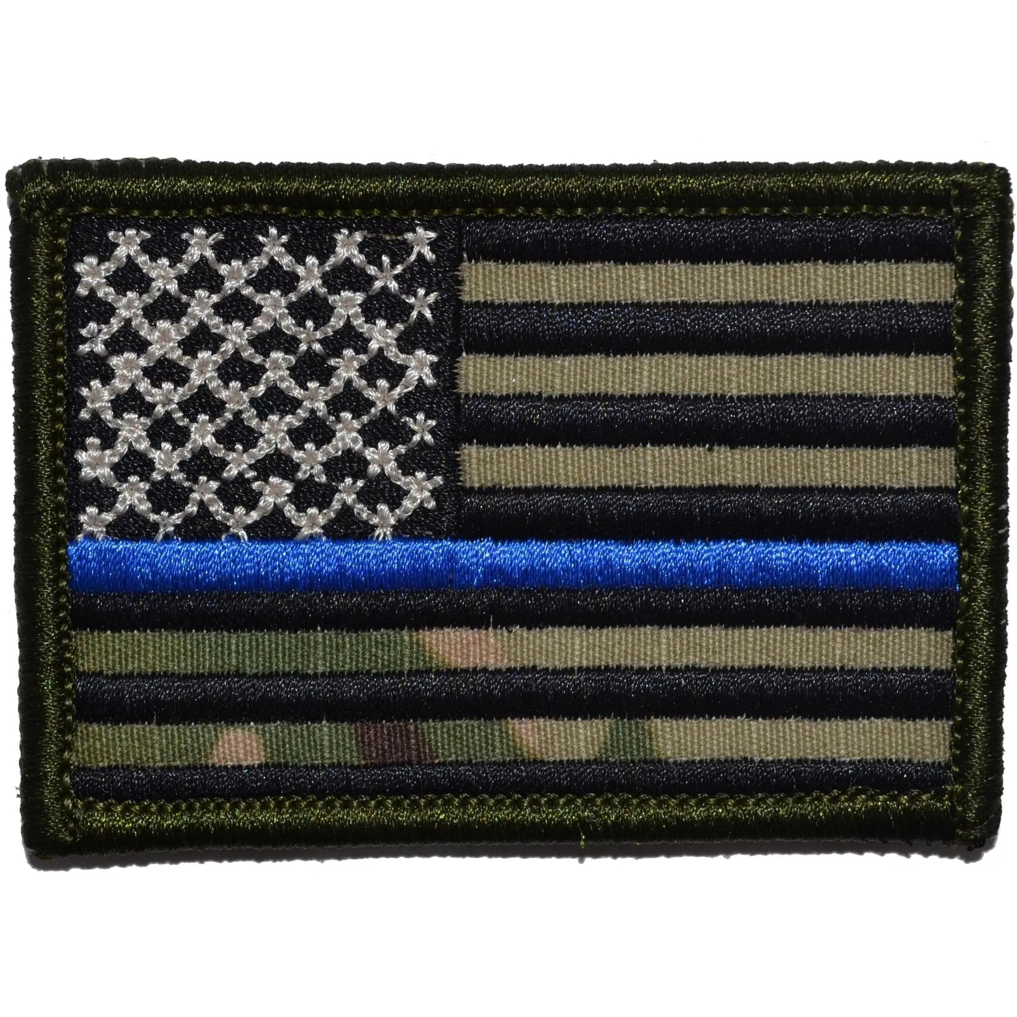 Thin Blue Line US Flag - 2x3 Hat Patch