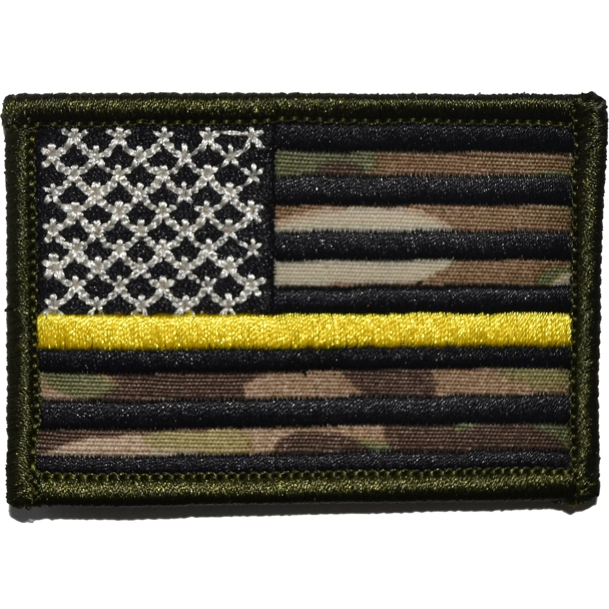 US Flag Thin Gold Line Public Safety Dispatchers - 2x3 Patch